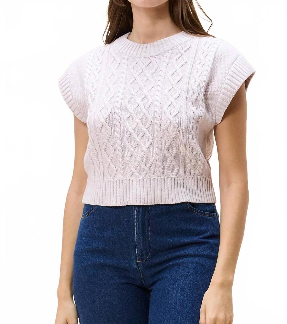 NEW CLEOBELLA gigi cropped sweater in orchid ice